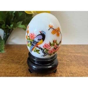 Vintage Avon Imperial Garden Cologne Bottle Bird and‎ Floral Egg